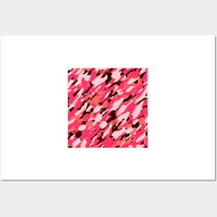 Light pink Camouflage Posters and Art